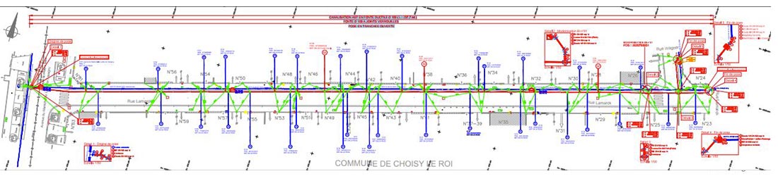 Plan de récolement de réseaux