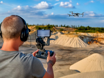Relevés de carrière par drone